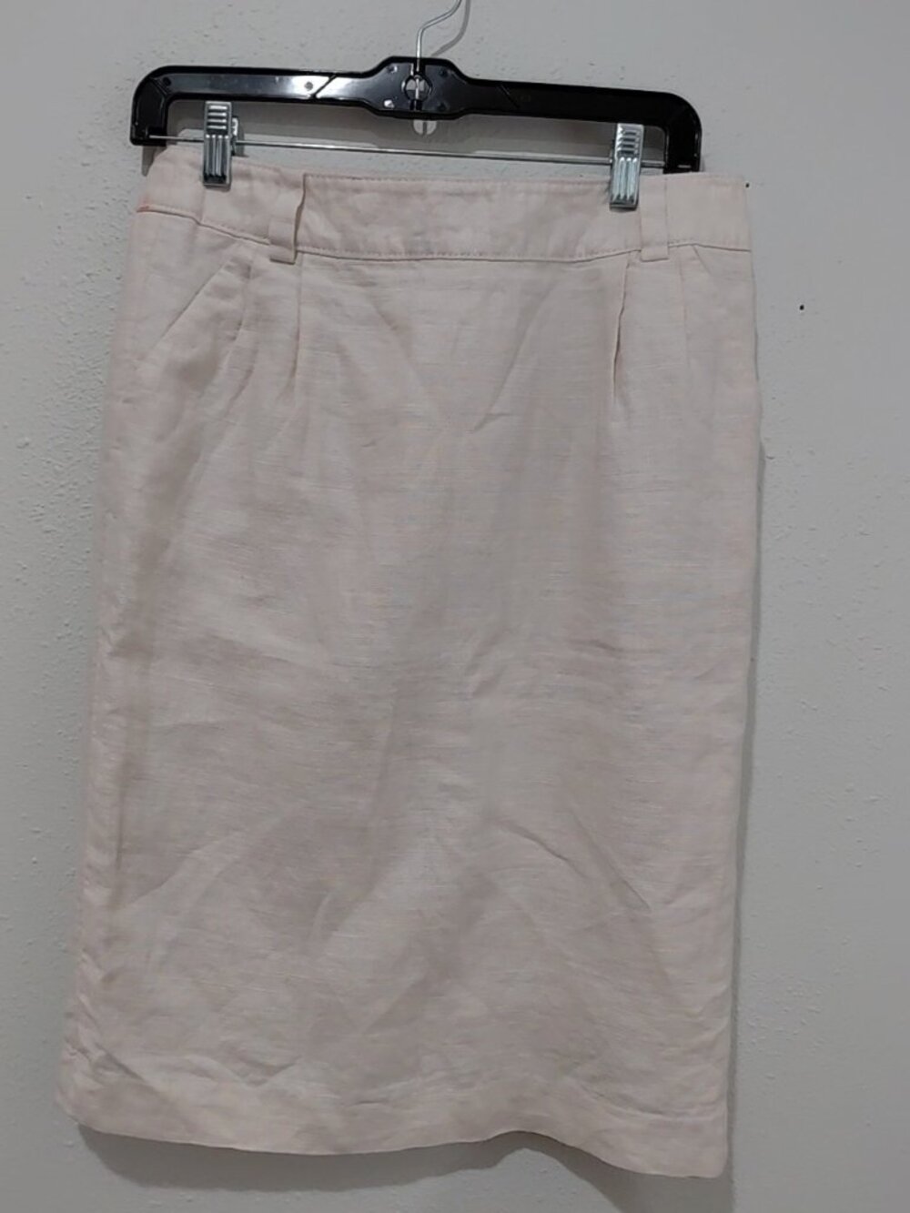 Banana Republic Linen Cream Skirt Classic Heritage Academia Office Size
